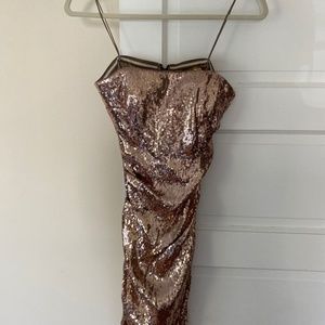 Nicole Miller Sparkly Strapless Cocktail Dress